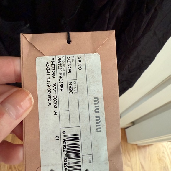 Miu Miu Nero Satin Dress - Picture 2 of 3